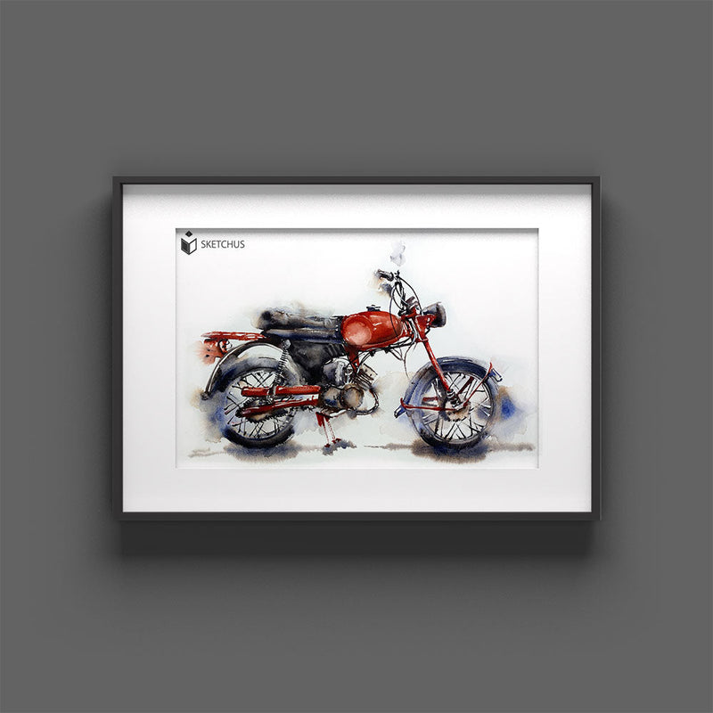 Motorrad Zeichnung malen