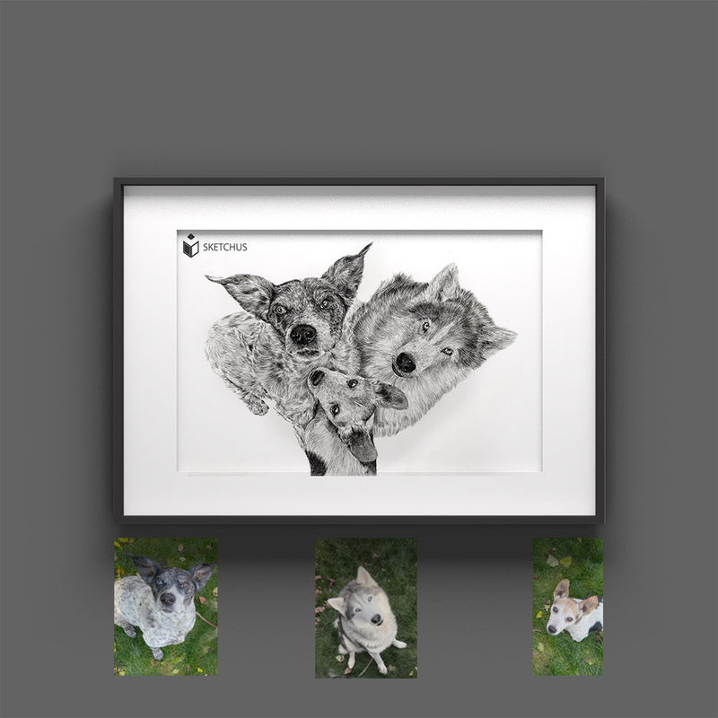 Tierportrait vom Foto handgemalt von Sketchus