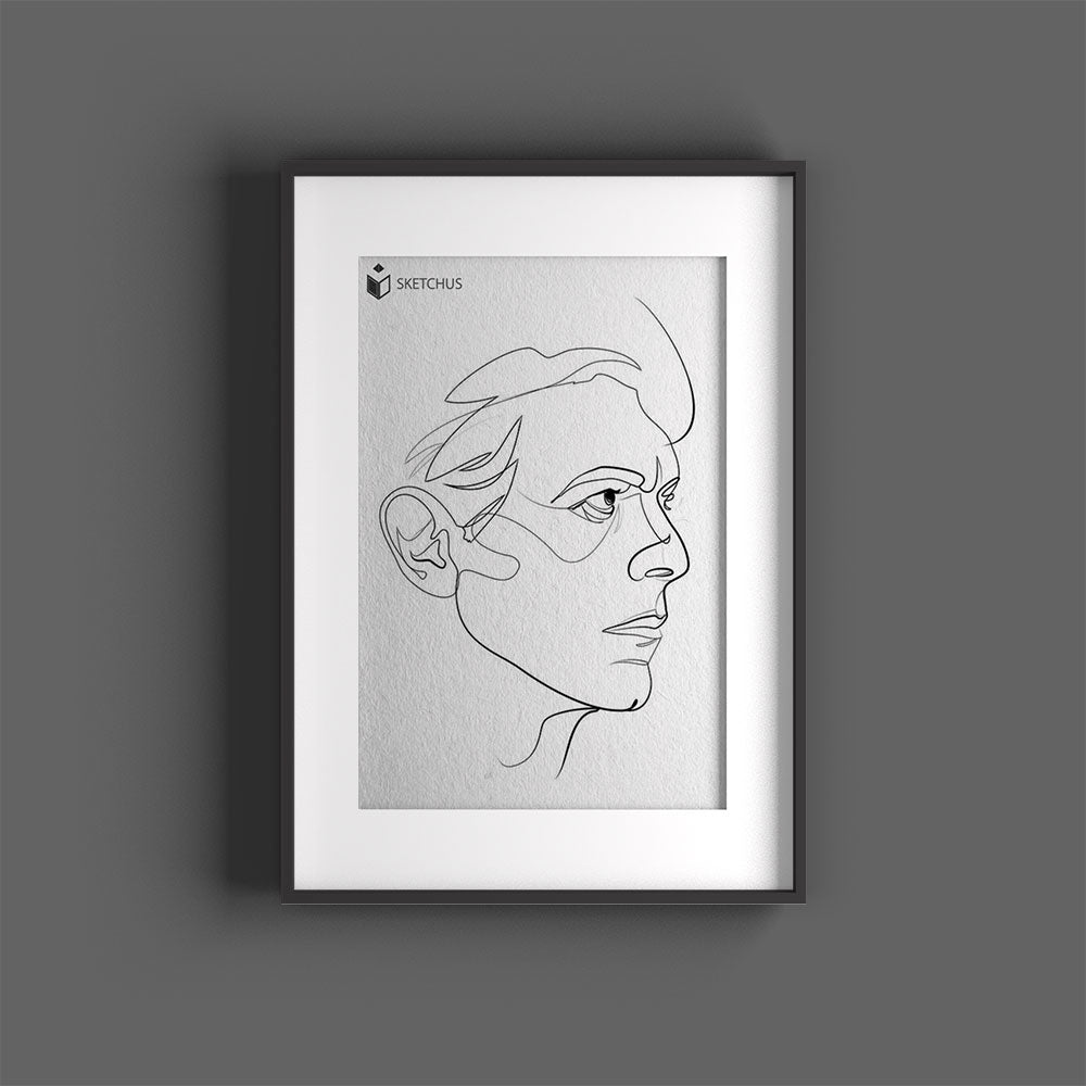 Personalized Poster in One Line Art - Convert photo to line drawing